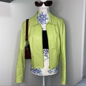 Bobato Lime green leather jacket